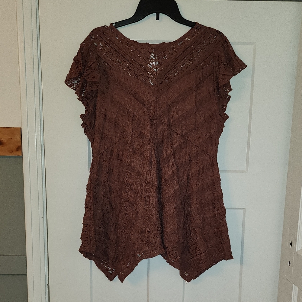 Torrid Mauve Lace Blouse